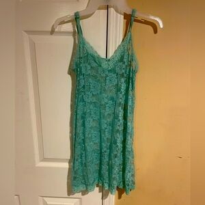 Aqua rose lace see through sleep dress size medium